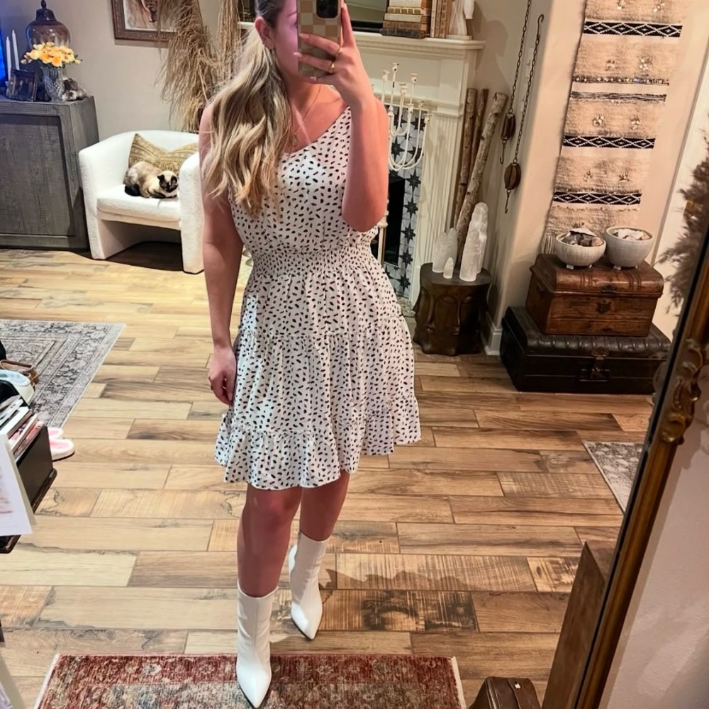 She & Sky red white and blue tank dress size medium
